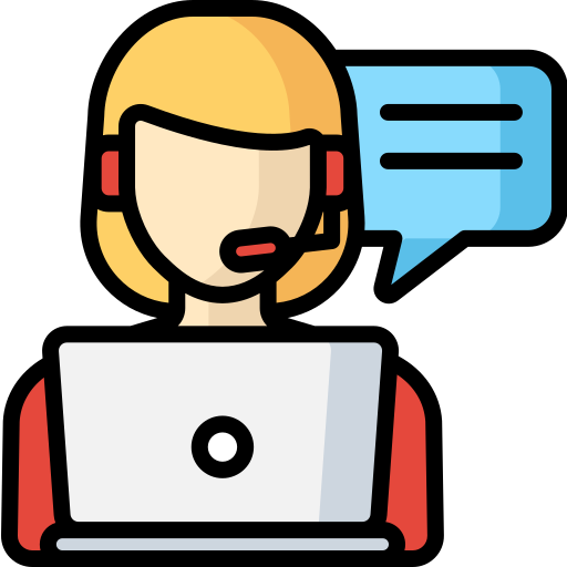 Ícone de suporte com headset